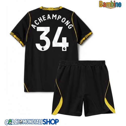 Maglie da calcio Chelsea Josh Acheampong #34 Seconda Maglia Bambino 2026-27 Manica Corta + Pantaloni corti)